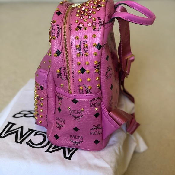 Visetos Swarovski Mini Stark Diamond Backpack Cognac - Picture 6 of 11